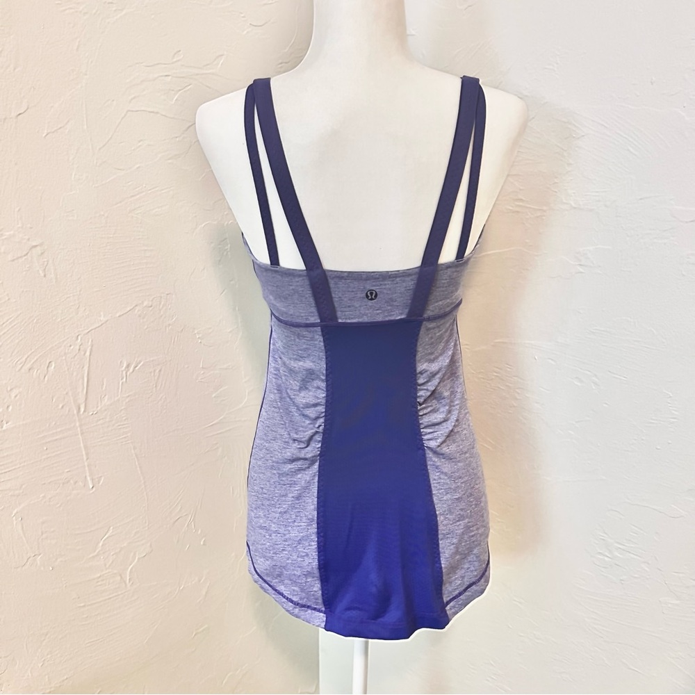 Lululemon Athletica || Purple Tank w/ Built-in Bra || Size 8 - Picture 3 of 7